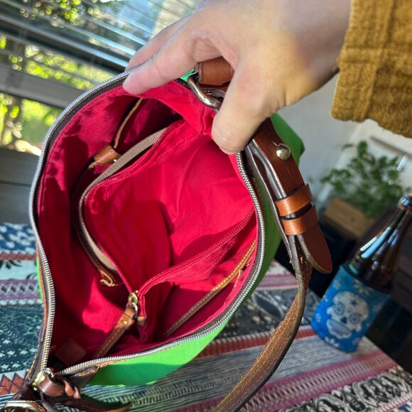 Dooney & Bourke Bright Green Nylon Hobo Shoulder Bag, Preowned - Picture 15 of 17